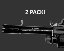 Load image into Gallery viewer, NEW EXCLUSIVE! HSA TIGHT BORE BARREL EXTENSIONS GEN2 MATTE FINISH FOR TX68, HDX 68, TB68, TC68, P2P DEFENSOR 68C HDC - Length 5 Inch Each | 22x1.5 thread | 2 PACK!
