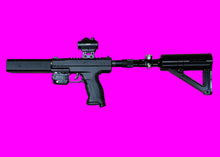Load image into Gallery viewer, ** NEW ** HSA INTRUBUSTER GEN2 MAX PAIN HPA CARBINE VERSION W/10" .685 TIGHT BORE BARREL EXTENSION W/ HSA EXCLUSIVE BARREL COVER - COMBO!
